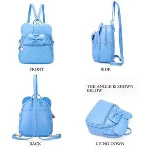 NWT Girls Bowknot Polka Dot Cute Mini Backpack Small Daypacks Girl Bowknot Polka Dot Cute Mini Backpack Small Daypacks  main image 3